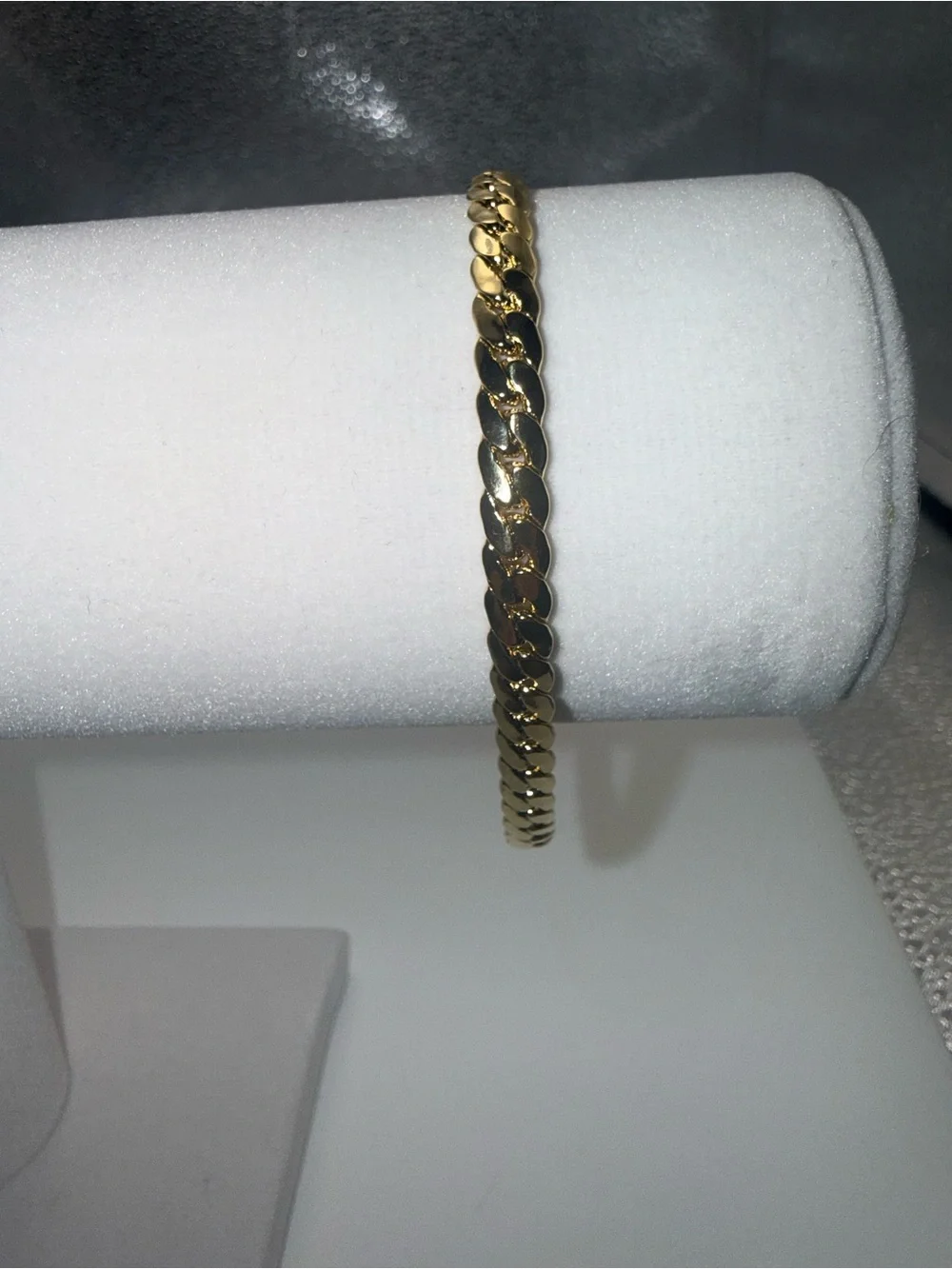 7.5 Inch Snake Skin Bracelet – 18K Gold Dipped, 14K Stamped